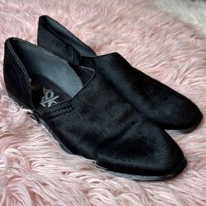 OTBT Coyote Black Calf Hair Leather Shooties Shoes Booties Sz 8.5
